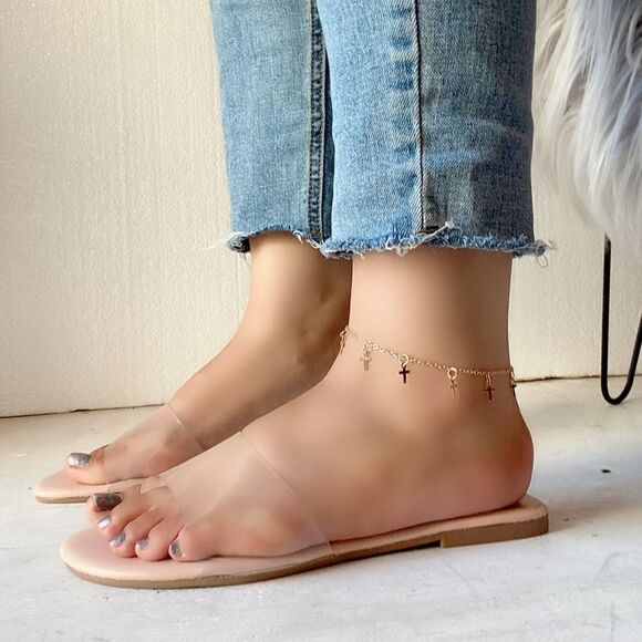 Nude Transparent Sandal - Picture 1 of 3